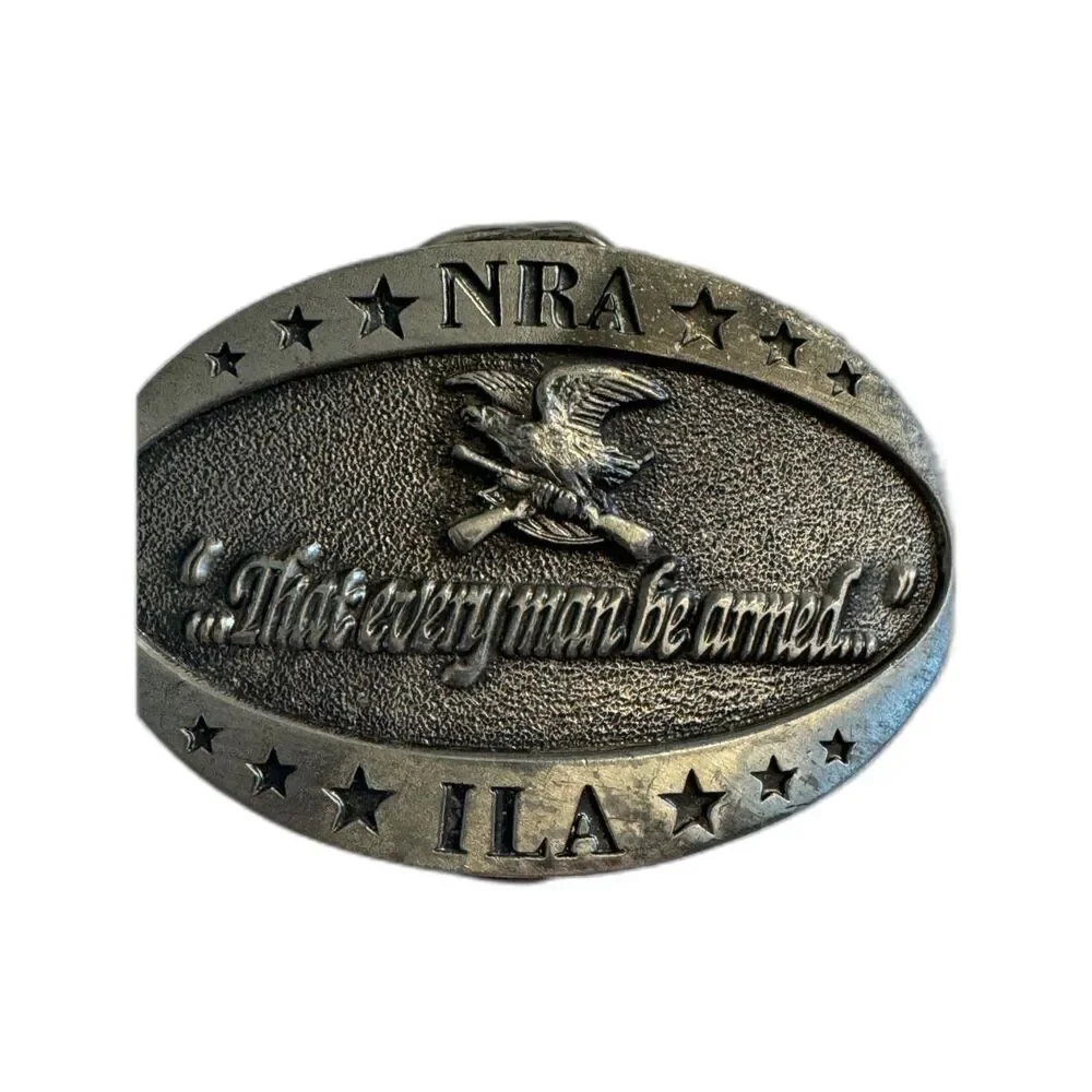 Vintage NRA Belt Buckle That Every Man Be Armed ILA made in the USA